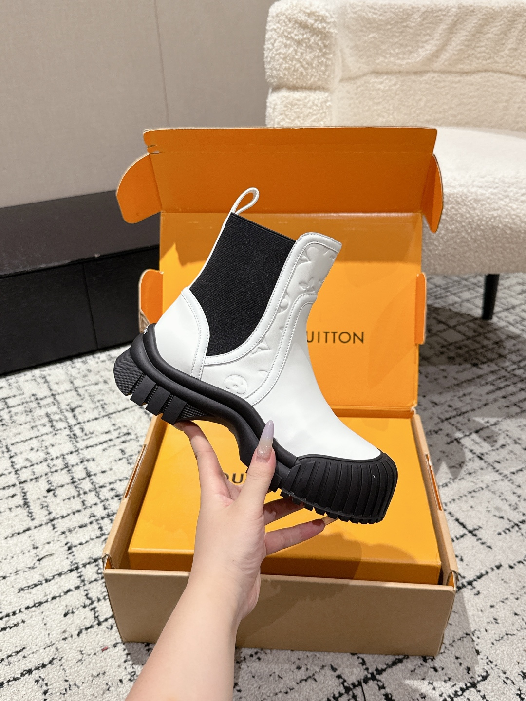 Louis Vuitton Boots Cow Leather L-s