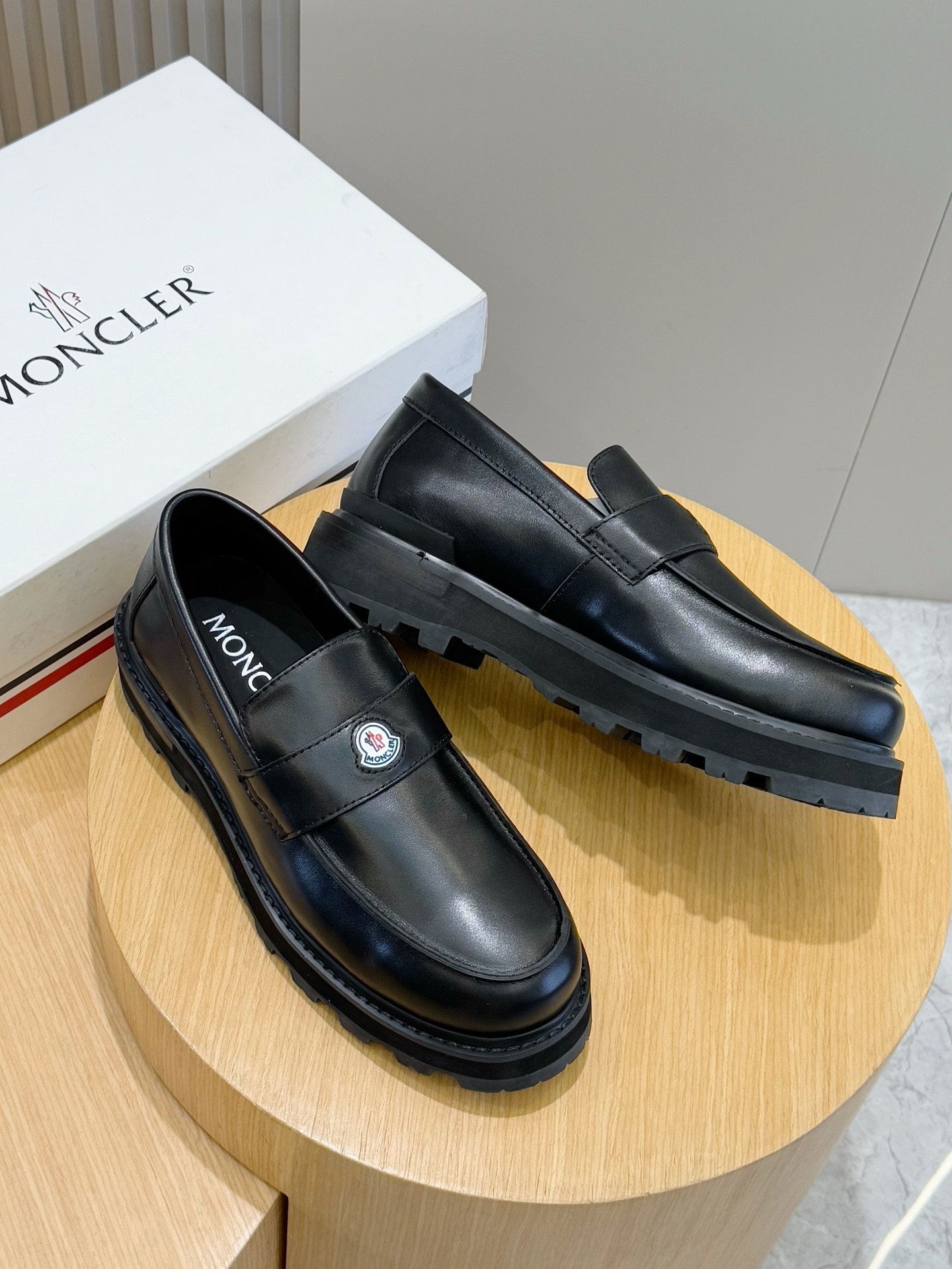 Moncler Male Leather Shoes Cow Leather M-l-s