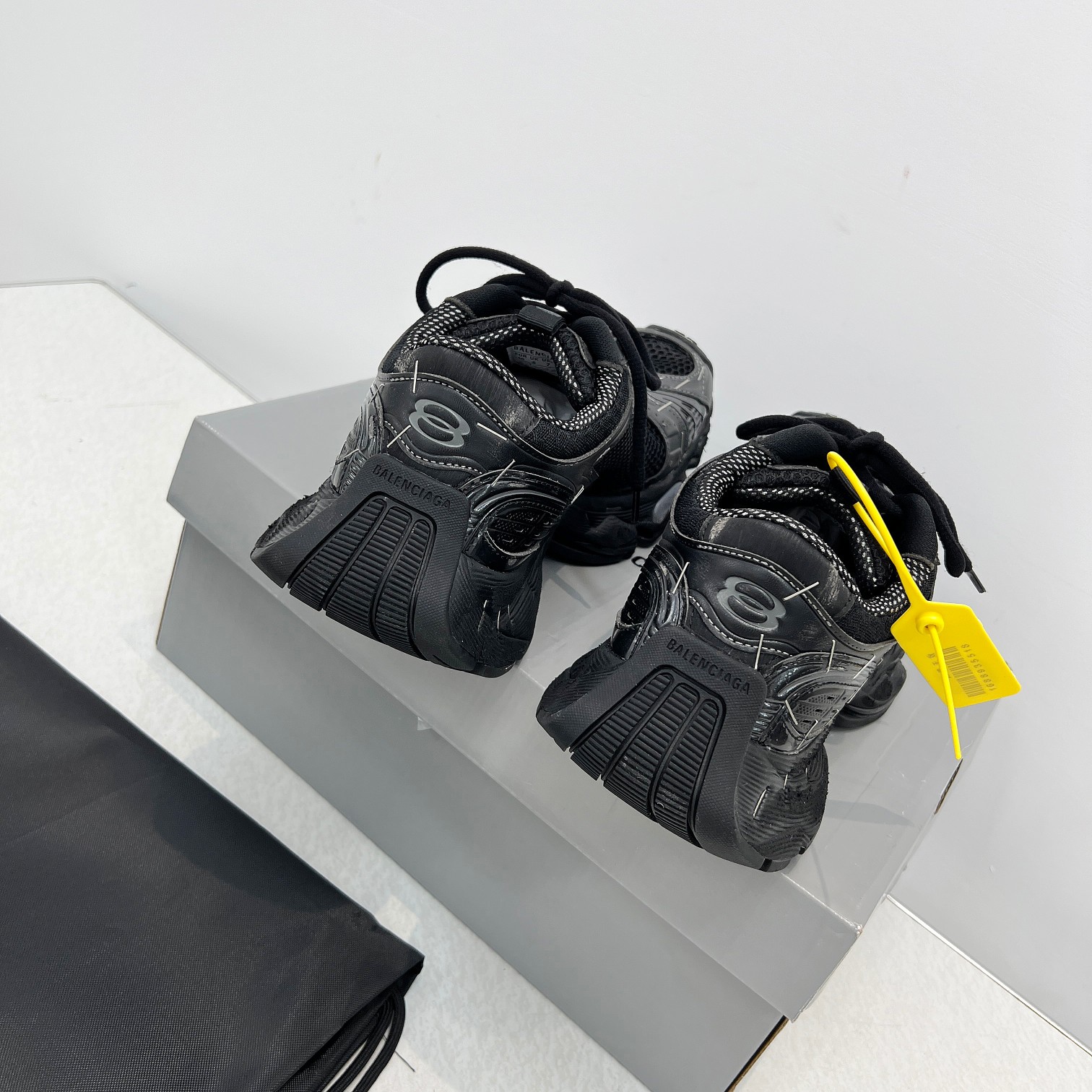 Balenciaga Running Shoes Mesh Black Breathable M-l