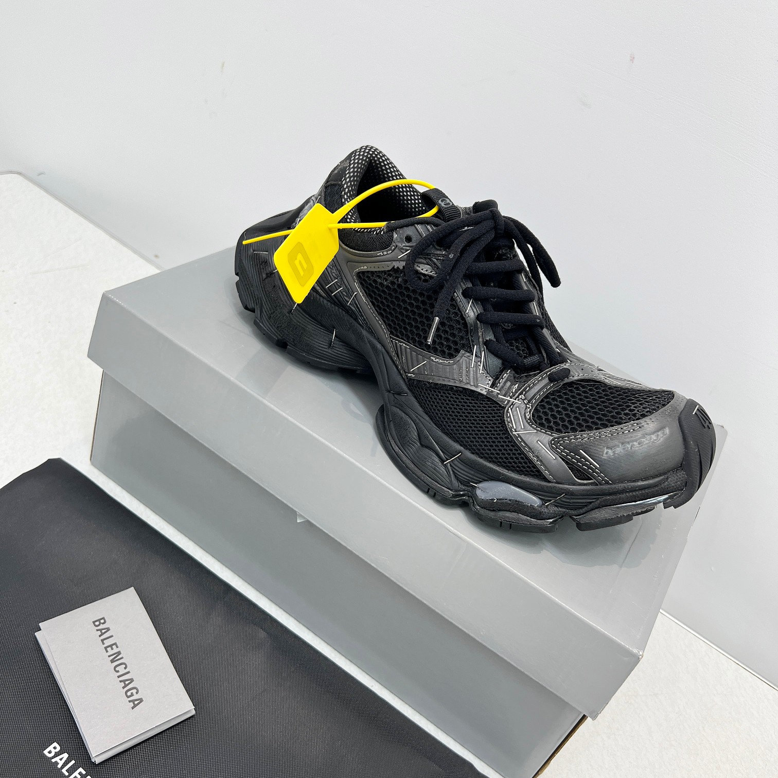 Balenciaga Running Shoes Mesh Black Breathable M-l