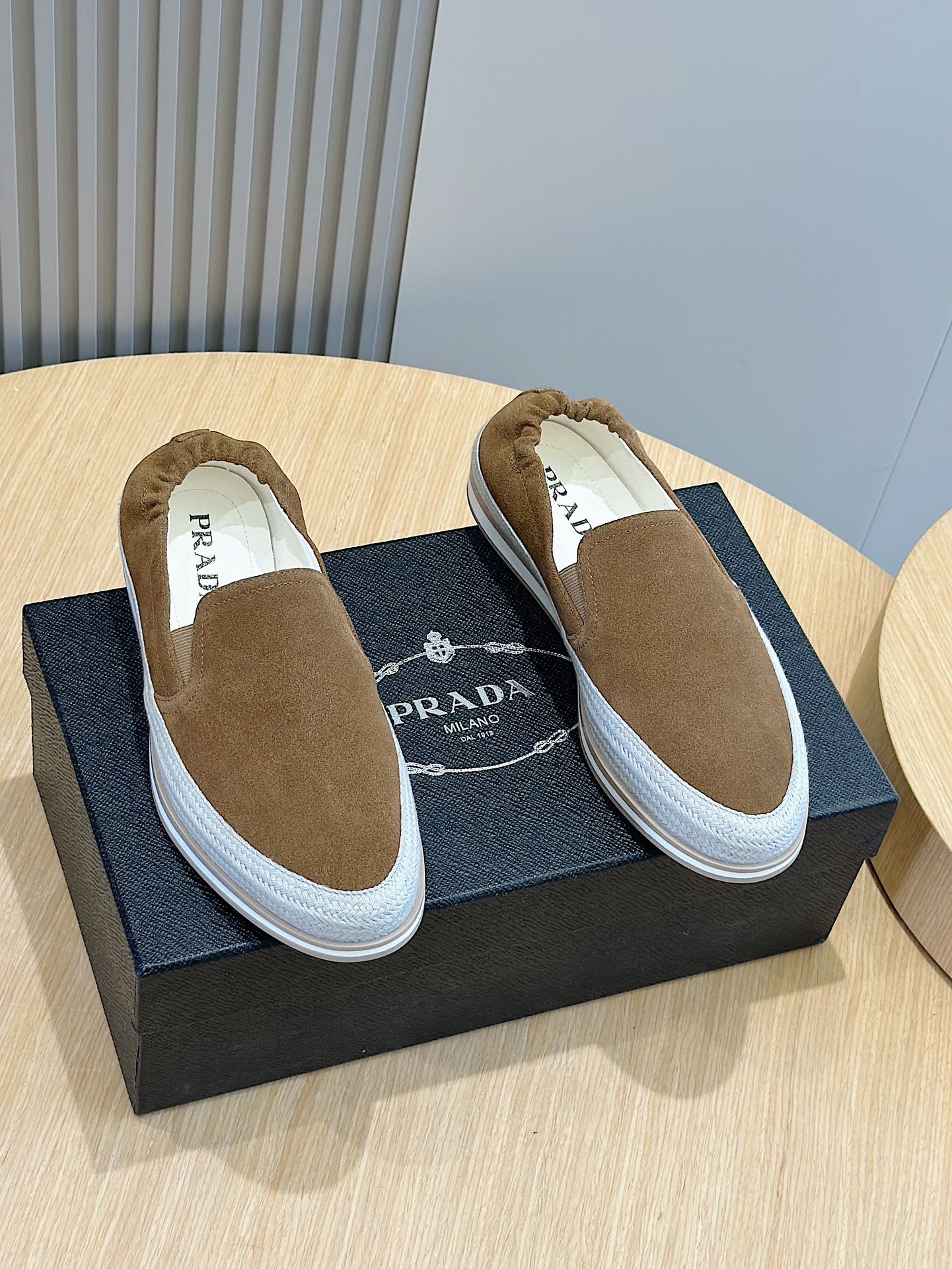 Adidas Prada Male Loafers Cow Leather S