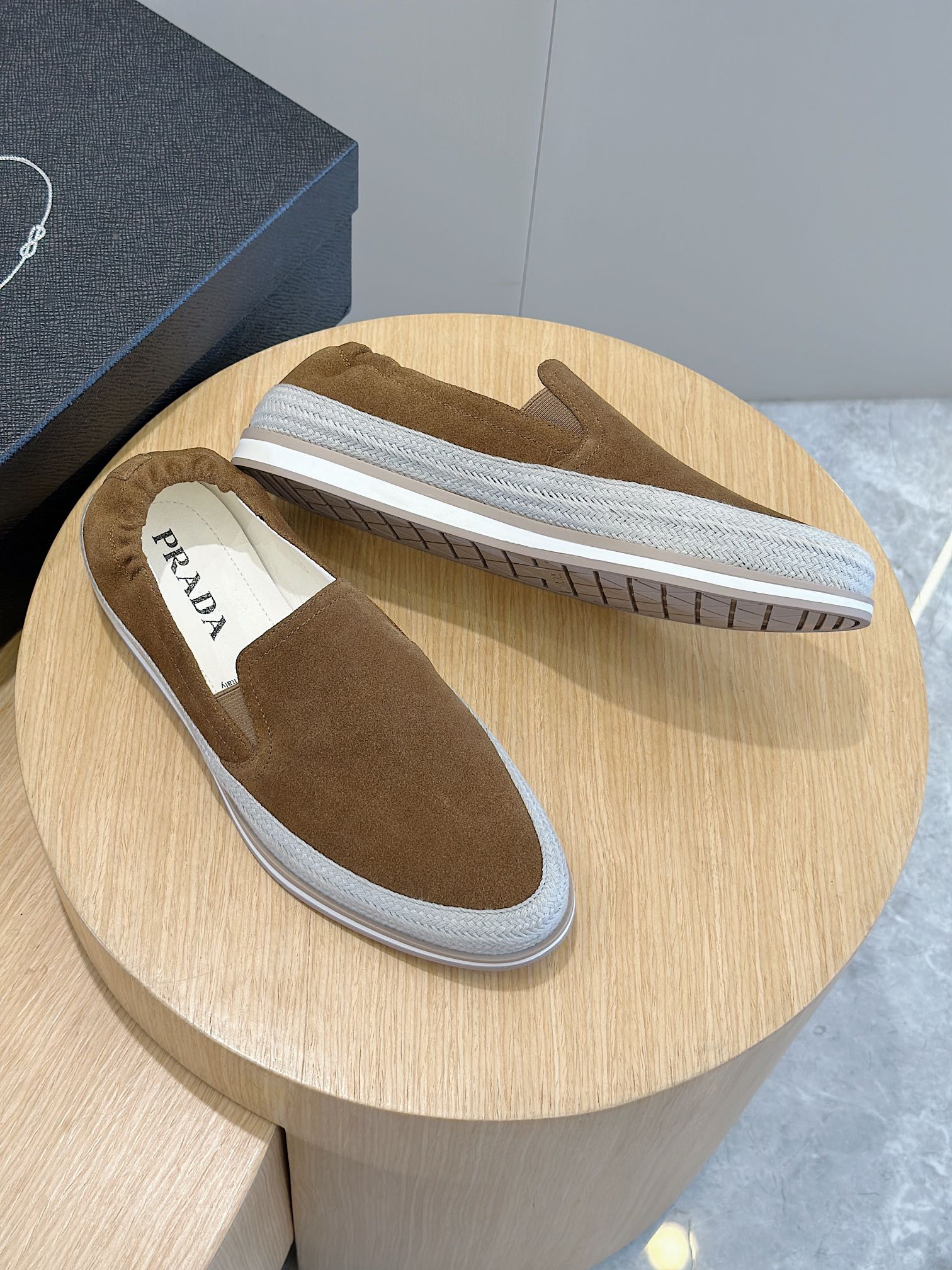 Adidas Prada Male Loafers Cow Leather S