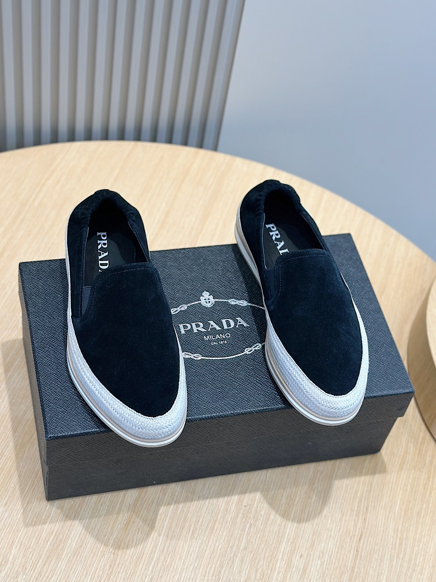 Adidas Prada Male Loafers Cow Leather S