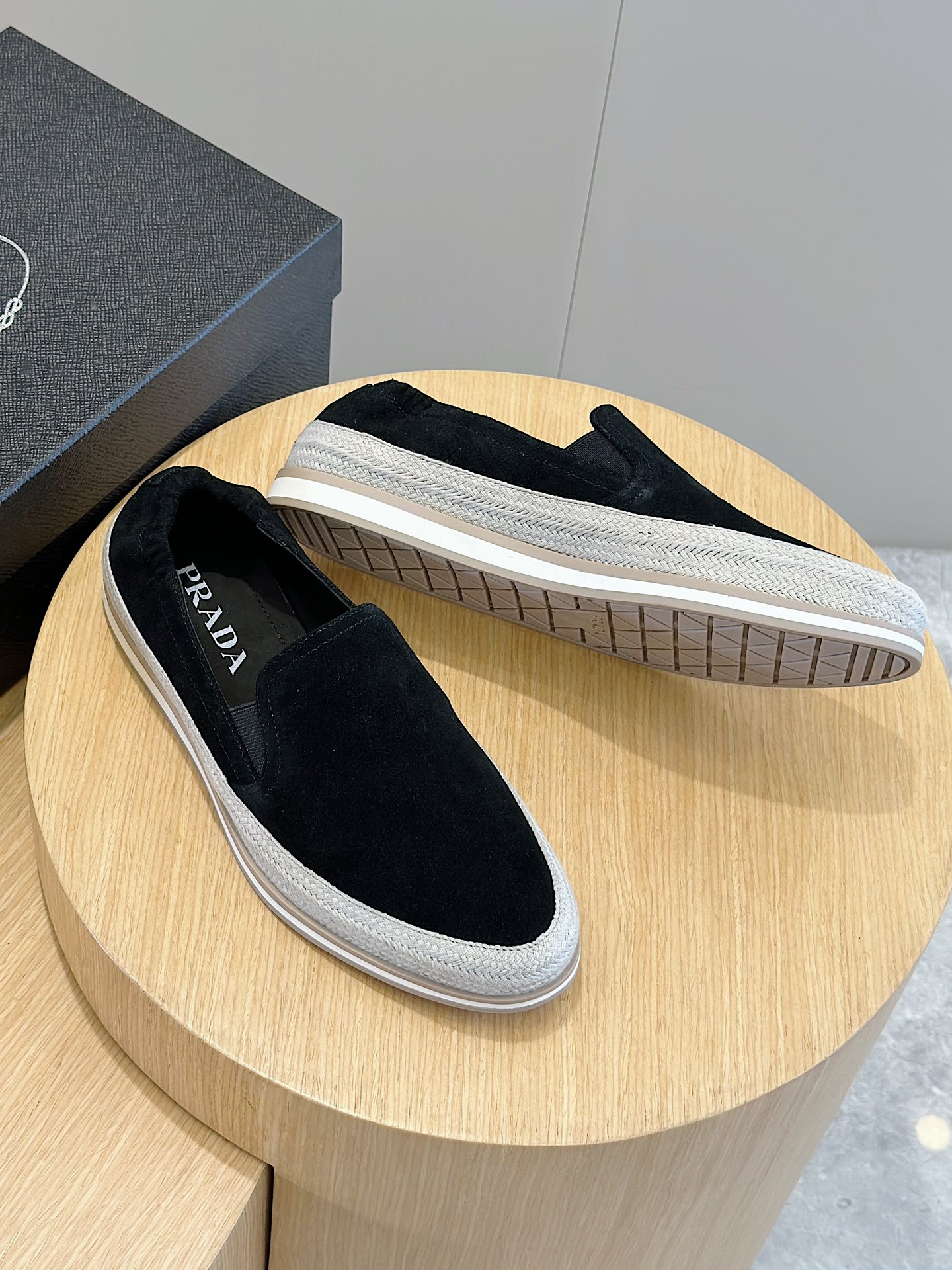 Adidas Prada Male Loafers Cow Leather S