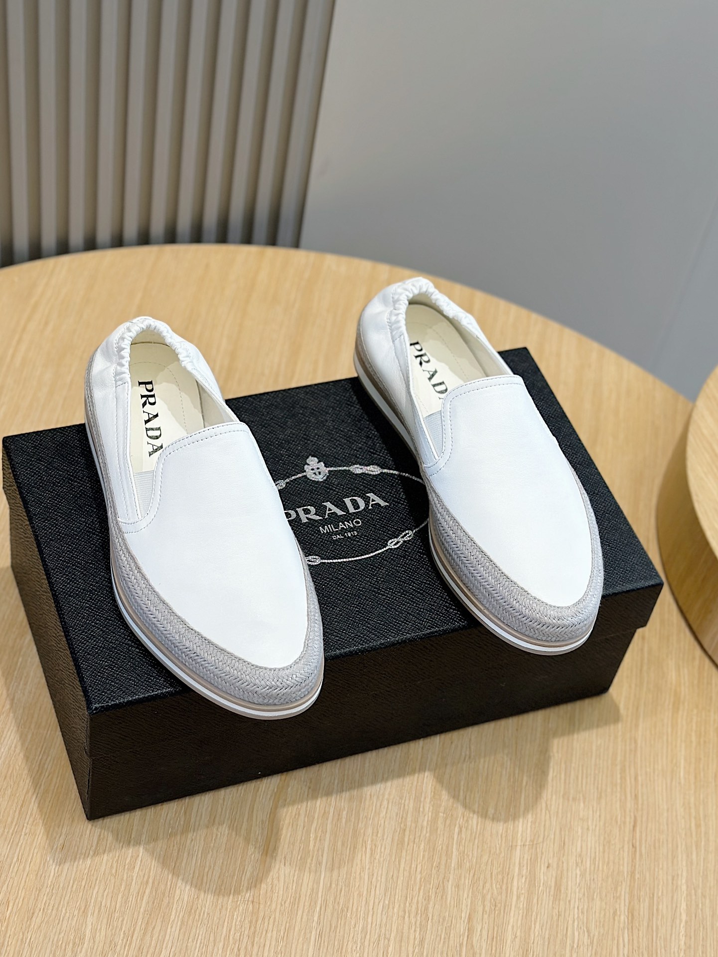 Adidas Prada Male Loafers Cow Leather S