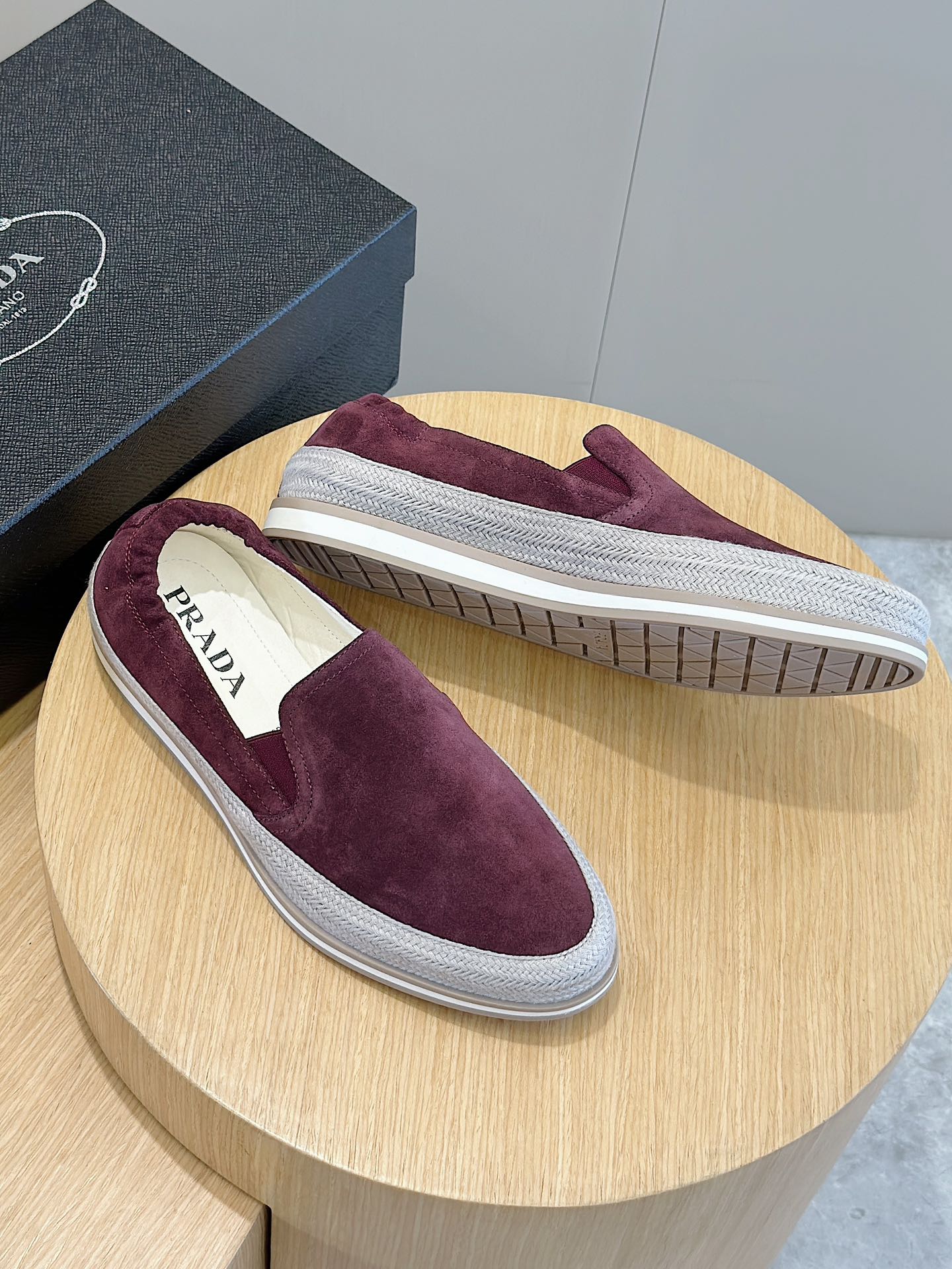 Adidas Prada Male Loafers Cow Leather S