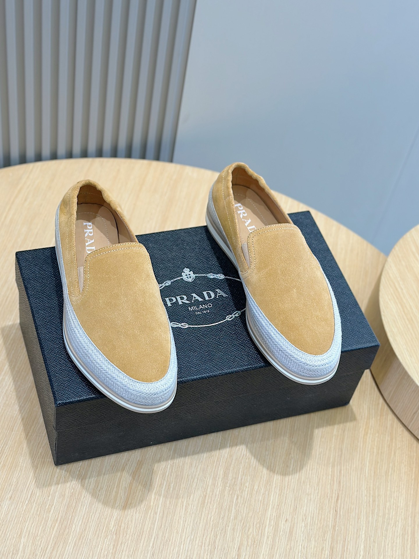 Adidas Prada Male Loafers Cow Leather S