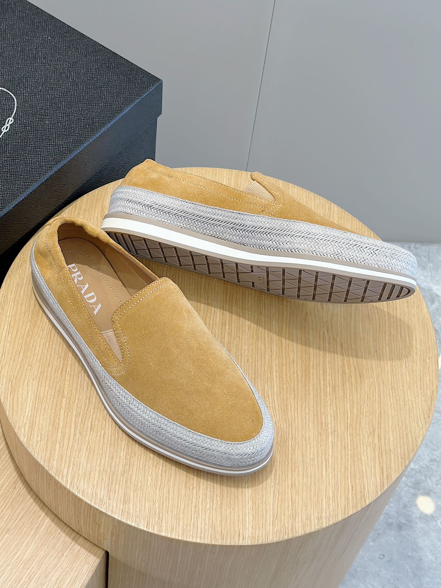 Adidas Prada Male Loafers Cow Leather S