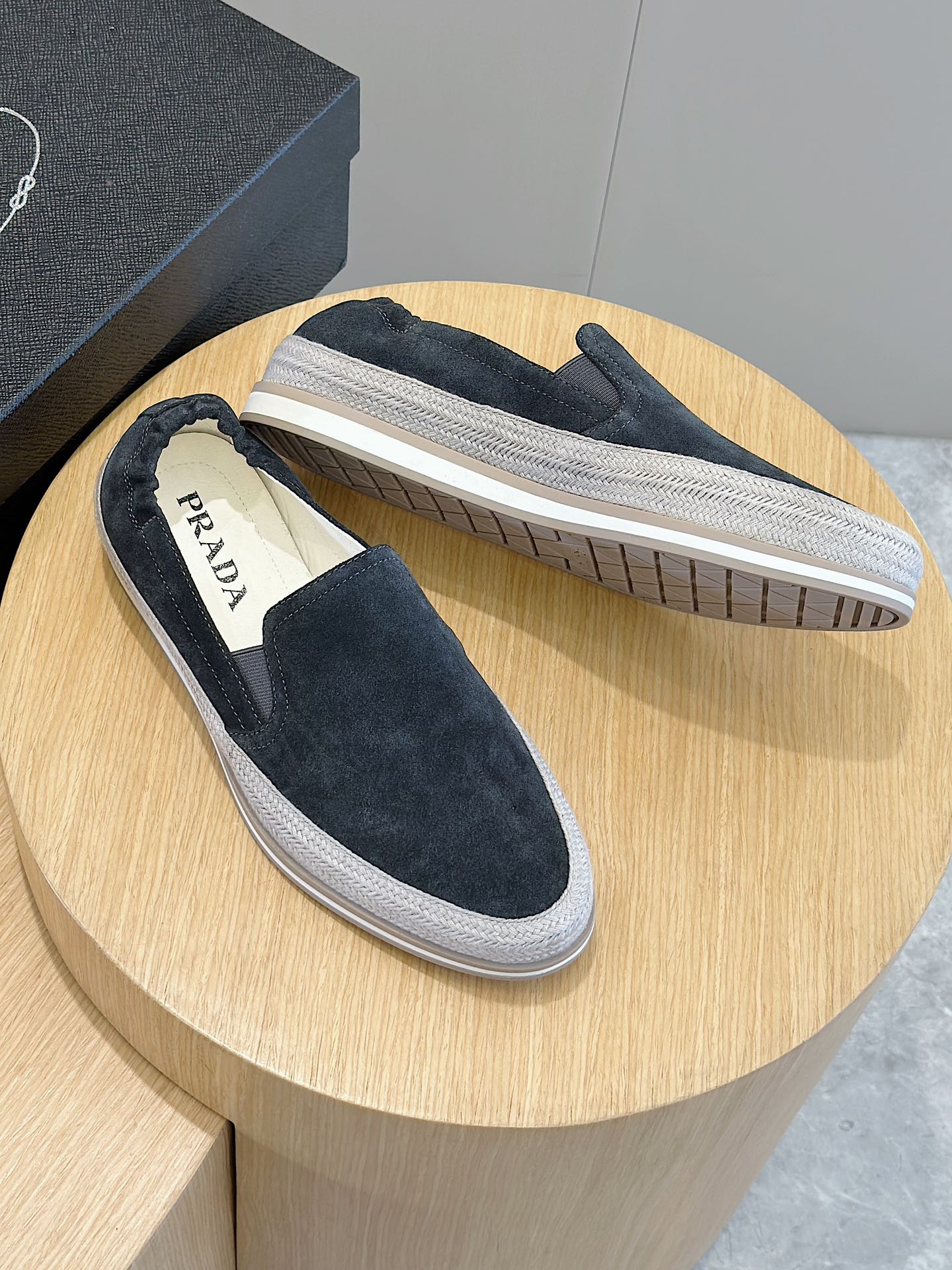 Adidas Prada Male Loafers Cow Leather S