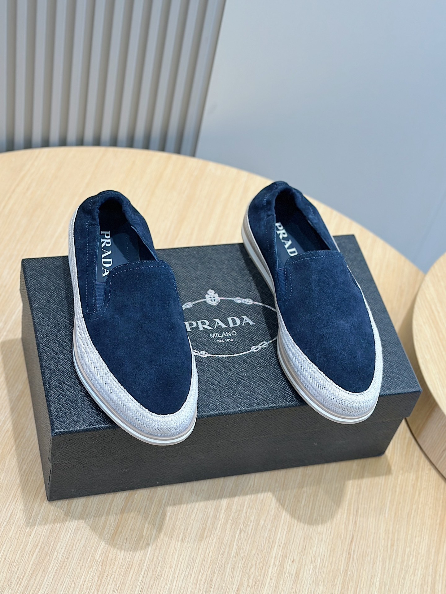 Adidas Prada Male Loafers Cow Leather S