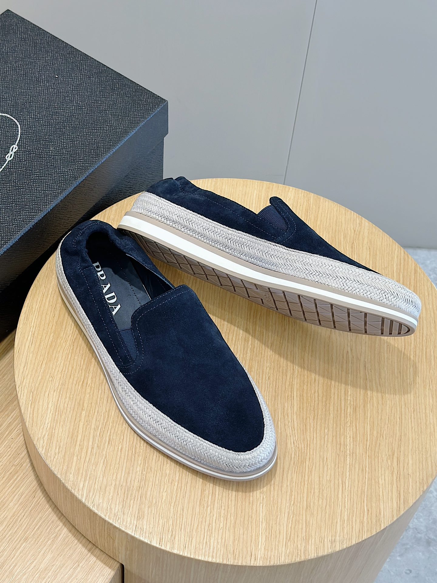 Adidas Prada Male Loafers Cow Leather S