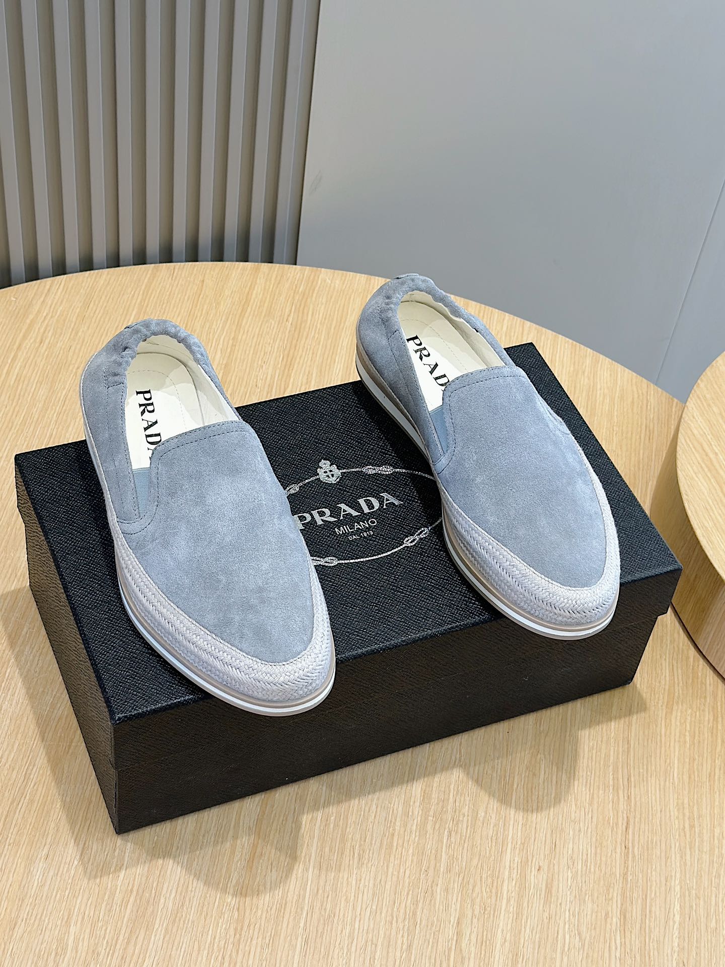 Adidas Prada Male Loafers Cow Leather S