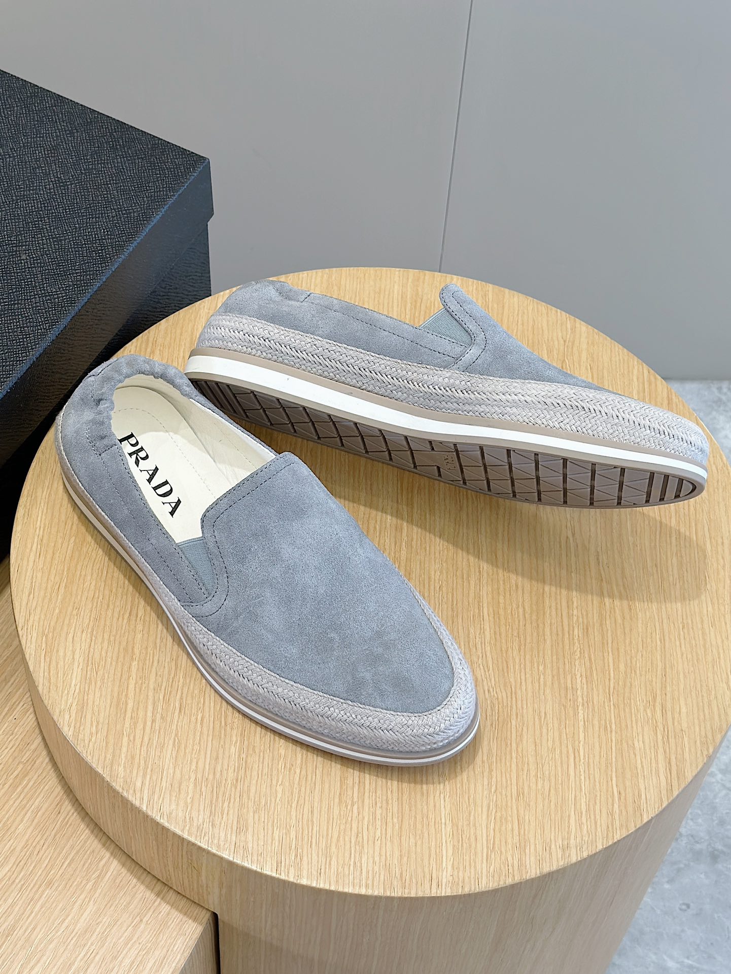 Adidas Prada Male Loafers Cow Leather S