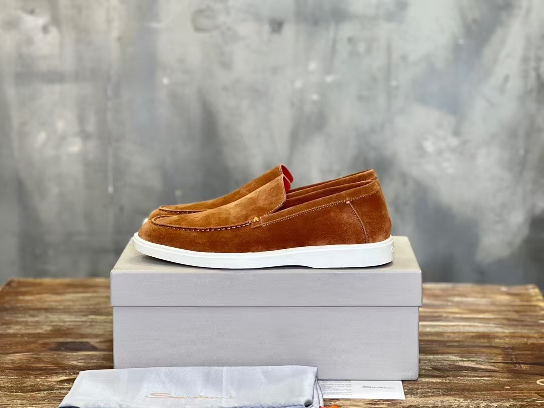 Santoni Male Leather Shoes Real Leather Breathable 45-s