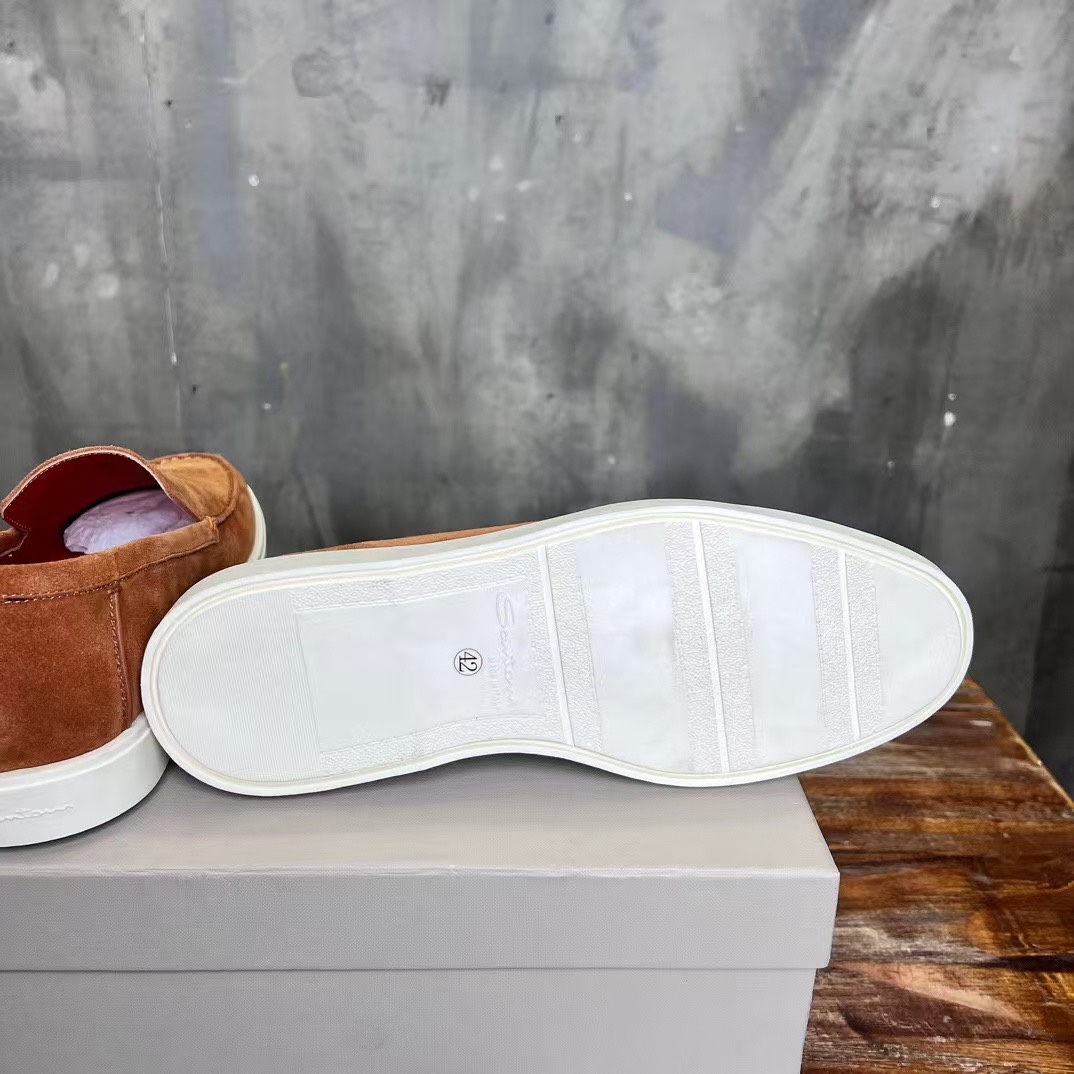 Santoni Male Leather Shoes Real Leather Breathable 45-s