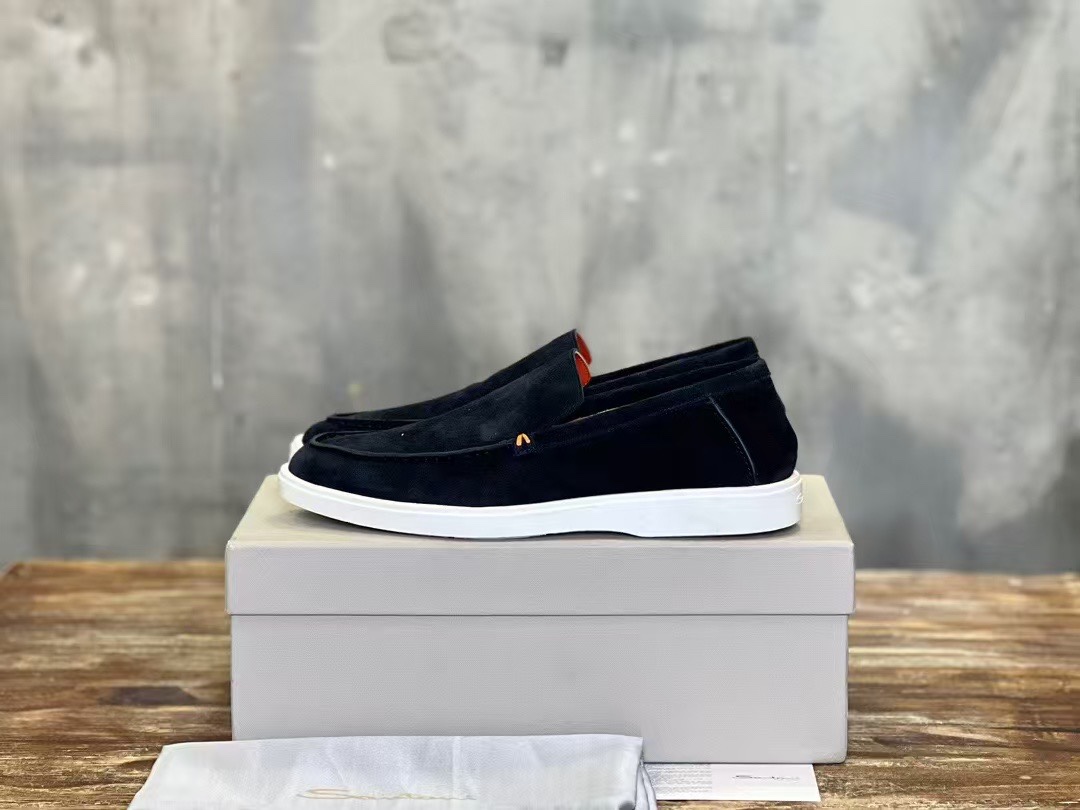 Santoni Male Leather Shoes Real Leather Breathable 45-s