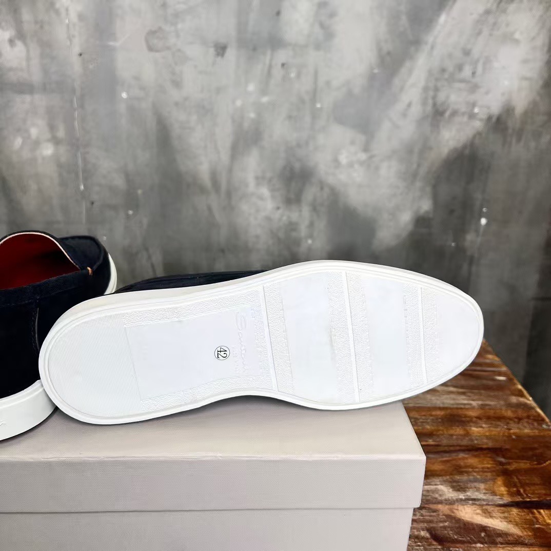 Santoni Male Leather Shoes Real Leather Breathable 45-s